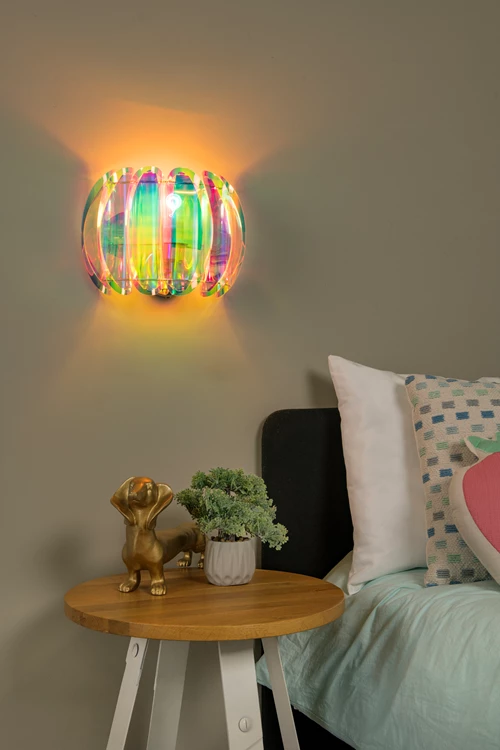 Lucide GLINSTAR - Applique murale - 1xE27 - Multicolor - ambiance 1